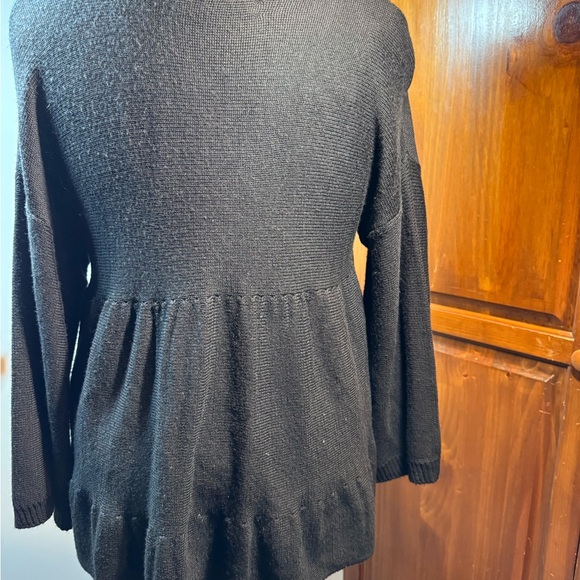 Nine West Black V-Neck Button-Front Sweater Cardigan Sz. Large - Picture 2 of 9